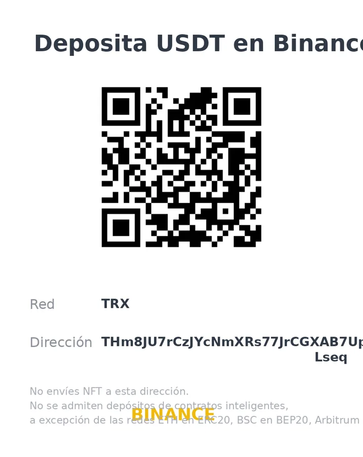 QR de Binance para depósito USDT